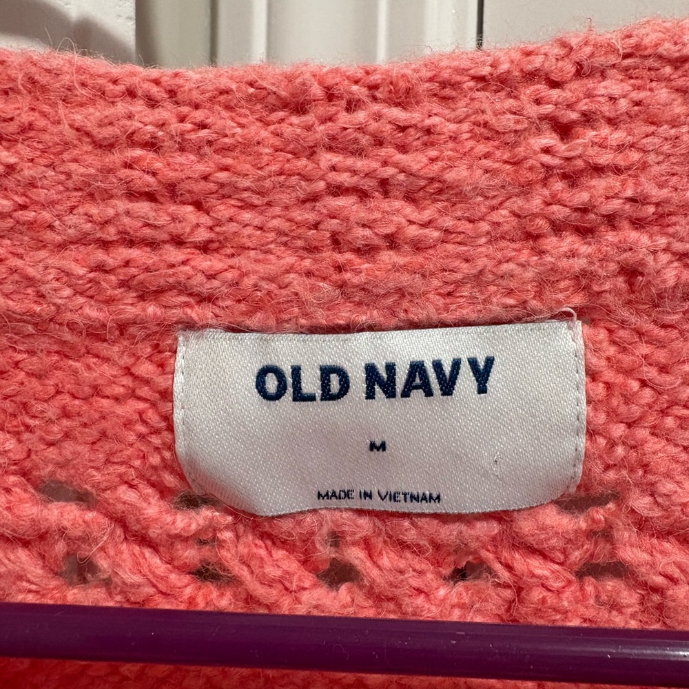 Old Navy Coral Knit Sweater - Picture 2 of 3